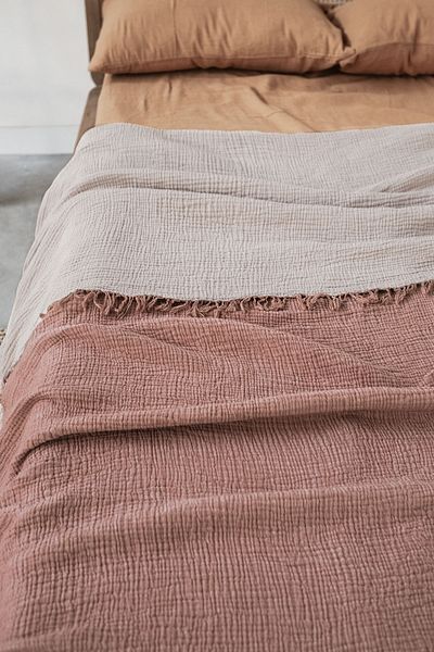 Barine Cinnamon/Beige Cocoon Cotton Bedspread - 240X260