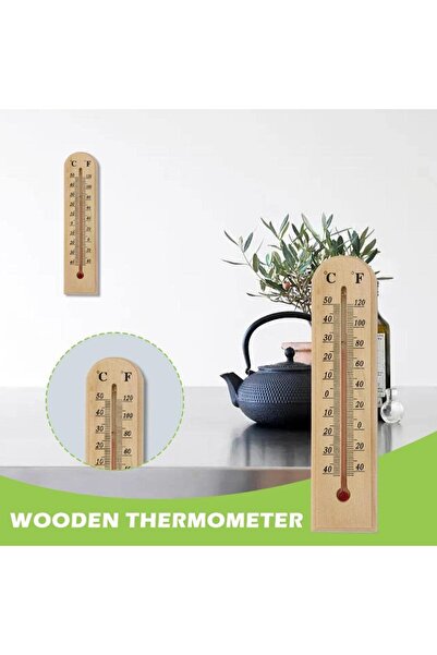 Linea Ahşap Duvar Termometre Derece Ölçer CH092-2