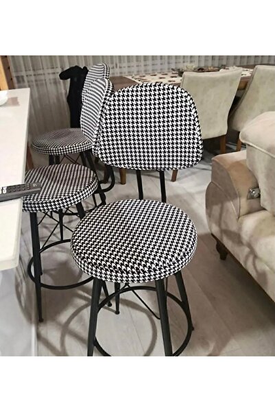 The SANDALYE SHOP Yeni, Dolce Bar Sandalyesi 75 Cm Kazayağı Kumaş Döşeme.100 Cm Ve Üzeri Ada&masalar Ile Uyumlu