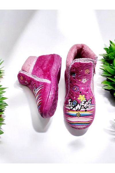 GEZER Children's Winter Zippered Nursery, Kindergarten, Home Shoes