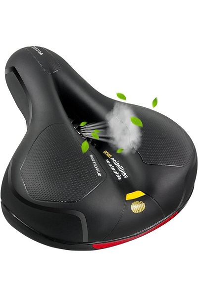 Asroya Bicycle Wide Comfortable Soft Spring Saddle Seat Bicycle Seat Saddle 26x21