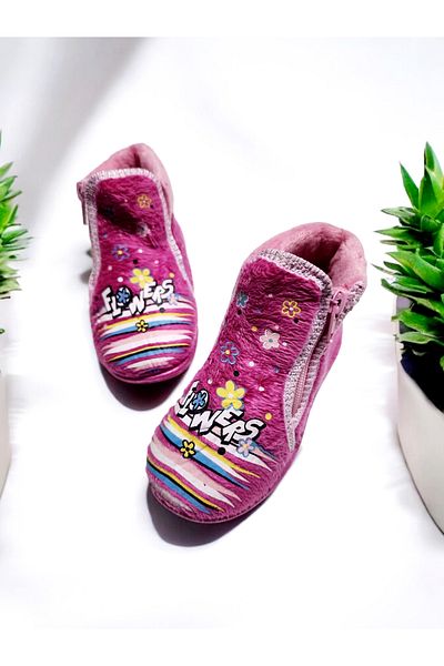 GEZER Children's Winter Zippered Nursery, Kindergarten, Home Shoes