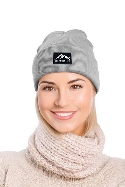 Lord Mountain Unisex Winter Beanie Hat Plain Logo Soft Men's -Women's Beanie