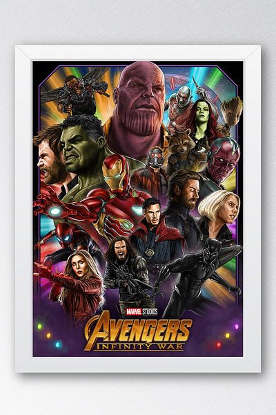 Saturn Pictură înrămate Avengers - Pictură poster Marvel Avengers