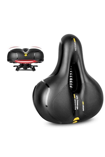 Asroya Bicycle Wide Comfortable Soft Spring Saddle Seat Bicycle Seat Saddle 26x21