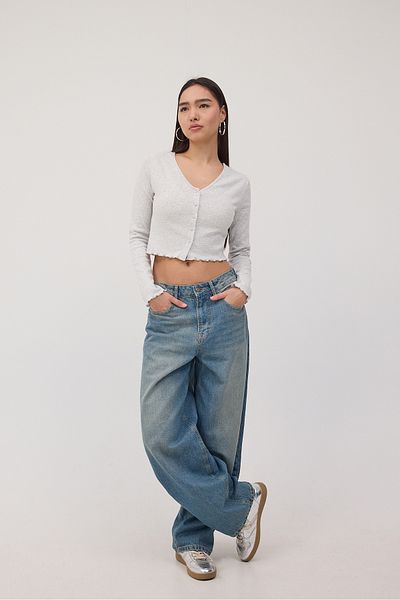 Addax Long Sleeve Buttoned Crop Cardigan H1666-T10