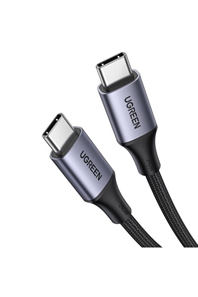 Ugreen Usb-c 240w Örgülü Hızlı Şarj Kablosu, 1 Metre, Siyah - 15311