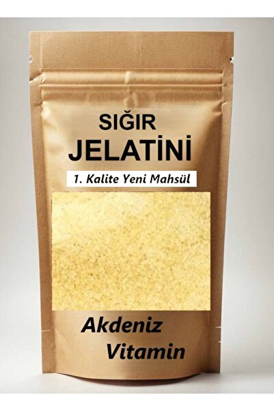 AKDENİZ VİTAMİN % 100 Sığır Jelatini 100 Gr ( 240 Bloom )
