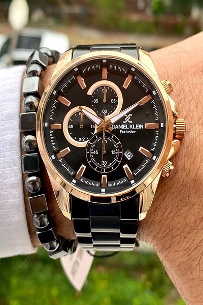 Daniel Klein New Season Stainless Steel Cord Men's Wristwatch 3 ATM Waterproof + Bracelet Gift