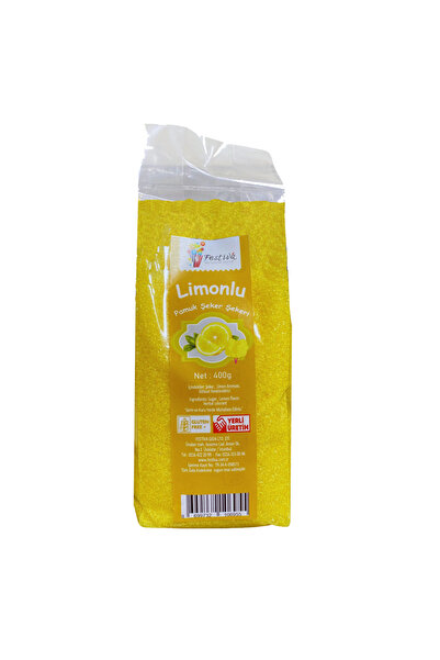 Festiva Gıda Pamuk Şeker Toz Şekeri - Sarı Renkli Limon Aromalı 400 Gr.-doğaldır