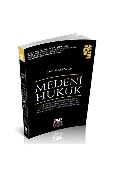 Savaş Yayınevi Medeni Hukuk Konu Anlatımı Altın Seri - Tan Tahsin Zapata 2025