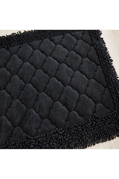 Madame Clean Home Cotton Special 2'li Pamuklu Klozet Takımı Antrasit Banyo Paspas Seti Klozet Takımı