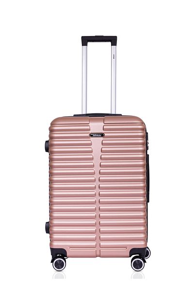 Mnuk Destiny Checked Luggage | Hardside Trolley | 24 Gold