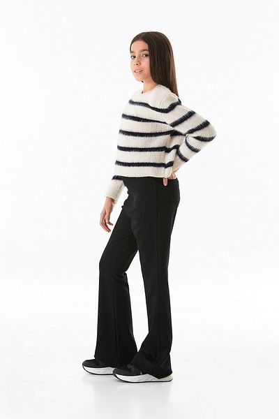Fulla Moda Flare Girl's Trousers with Elastic Waist Pockets
