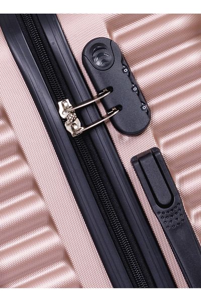 Mnuk Destiny Checked Luggage | Hardside Trolley | 24 Gold