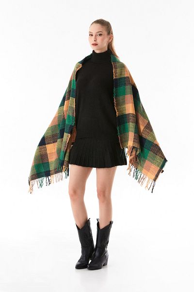 Fulla Moda Σάλι με καρό σχέδιο με απαλή υφή
