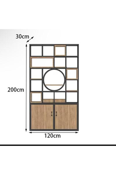 DİZAYN MOBİLYA Demir Raflı Kitaplık