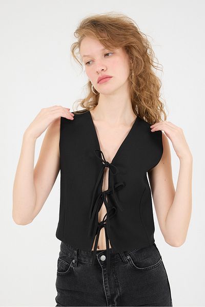 Addax Front Tie Vest Y13706-Y11