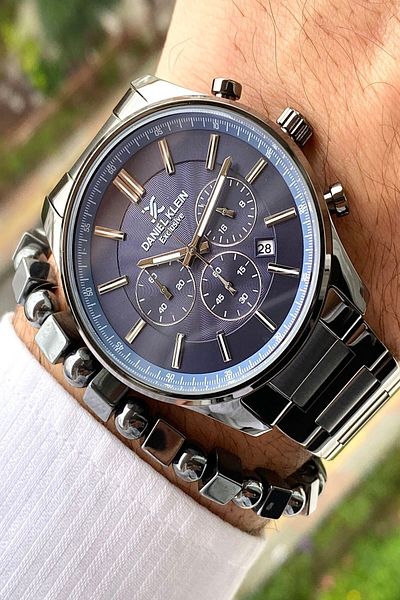 Daniel Klein New Season Stainless Steel Band Men Wristwatch 3 Atm Waterproof +wristband