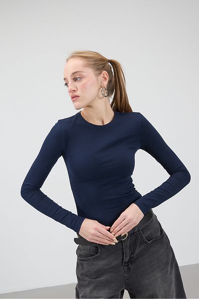 Addax B1496-dk2 Model Crew Neck Basic Μπλούζα