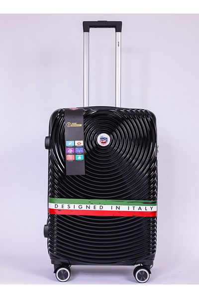 Mnuk Cruise Checked Luggage | Hardside Trolley | 24 Black