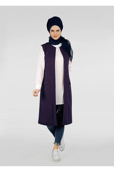 TRENDTESETTÜR Cotton-Padded Vest - Pocket Detail, Model t 7401