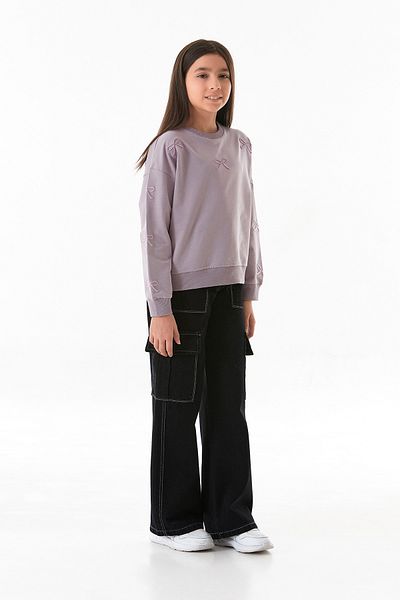 Fulla Moda Contrast Stitched Cargo Pocket Girls' Trousers