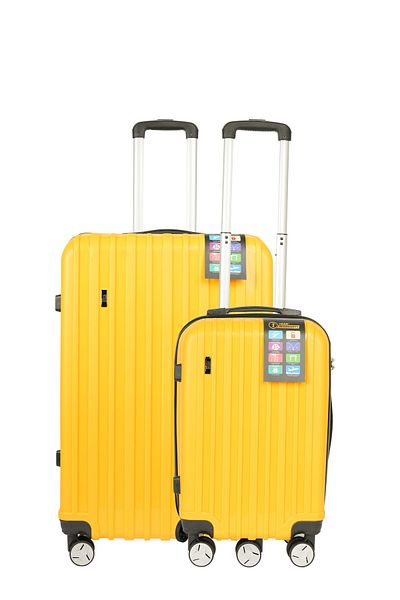 Mnuk Viator Set of 2 Luggage | Hardside Trolley | 20/28 Yellow