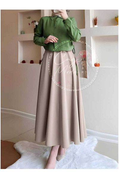 CNG MODA Puff Scuba Bell Skirt