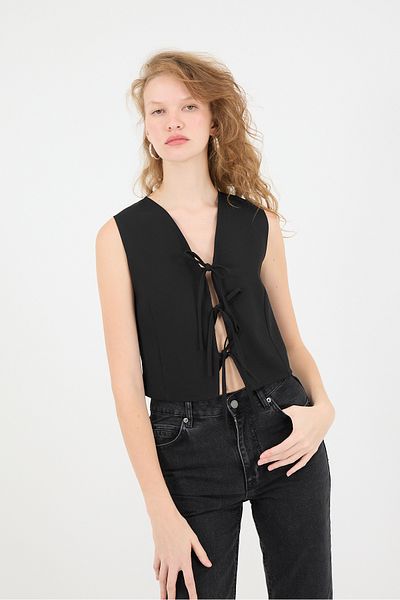 Addax Front Tie Vest Y13706-Y11