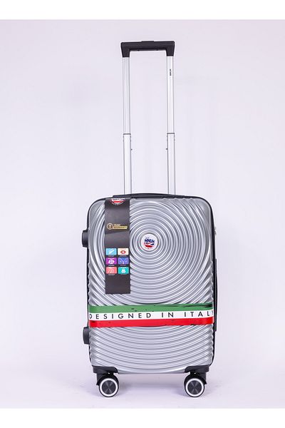 Mnuk Cruise Carry-on Luggage | Hardside Trolley with USB Port | 20 Silver