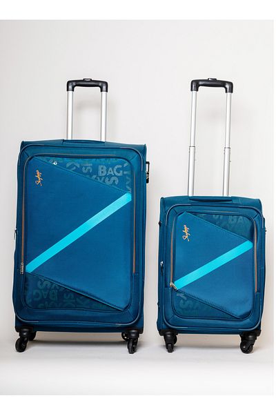 Skybags Set of 2 Luggage, Polyester Soft Sided, 20/28, Blue