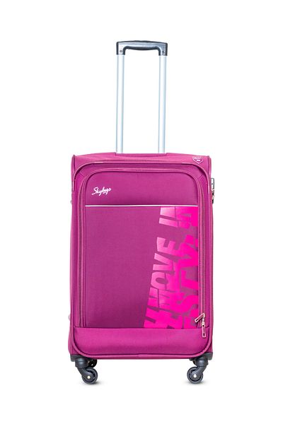 Skybags Rhumba Checked Luggage, Polyester Soft Sided, 24"  Purple