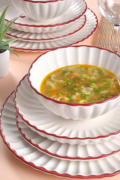 ŞURA MUTFAK 2 Kişilik Love Serisi Yemek Takımı 8 Parça Kalp Desenli