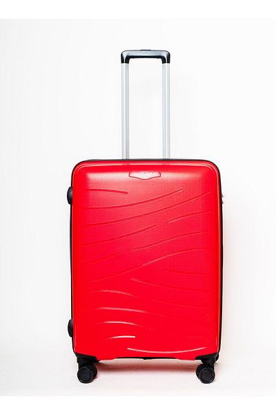 Skybags Maxx Checked Luggage | Hardside Polypropylene | 24", Red