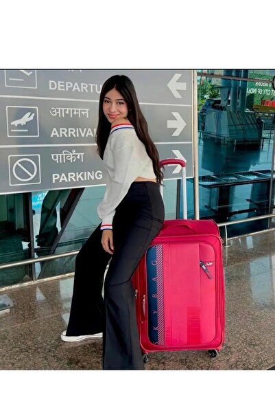 Skybags Airway Pro Expandable Luggage, TSA Lock, 20 Inch, Red