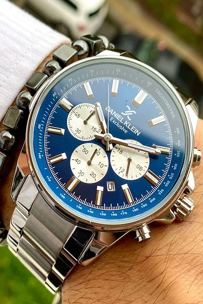 Daniel Klein Stainless Steel Cord Men's Wristwatch+3 Atm Waterproof