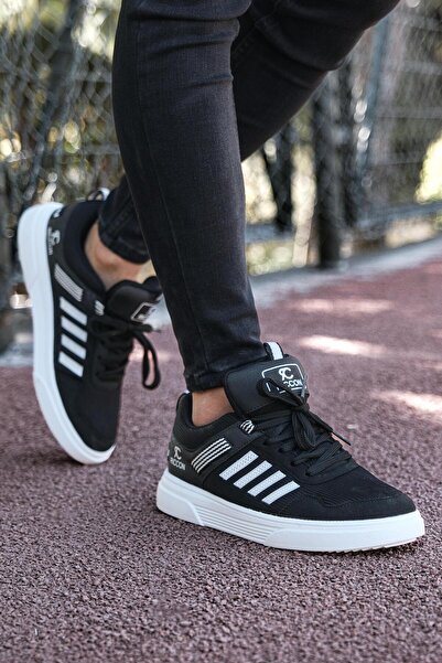 Riccon Erkek Sneaker 001222 Siyah Beyaz
