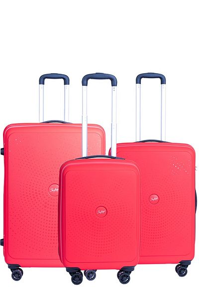 Skybags ZAP Set of 3 Luggage Trolley | Hardcase Polypropylene | 20/24/28 | Red