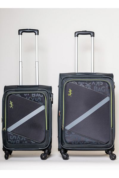 Skybags Set of 2 Luggage, Polyester Soft Sided, 20/28, Grey