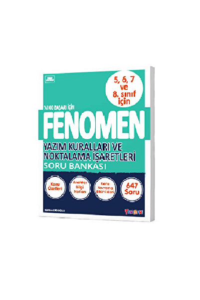 Fenomen Yayıncılık 5, 6, 7 ve 8 Sınıflar İçin Yazım Kuralları Ve Noktalama İş...