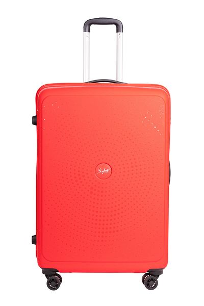 Skybags ZAP Checked Luggage Trolley | Hardcase Polypropylene | 28 | Red