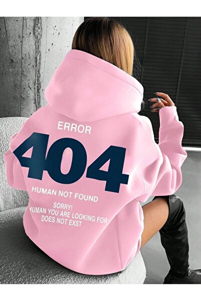 OVER HEAD Ženska majica sa kapuljačom Error 404 Štampano 3