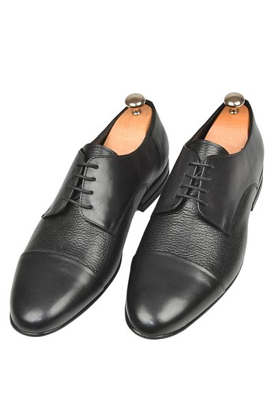 DeepSEA Pantofi clasici din piele naturală cu șireturi negre pentru bărbați 2409927