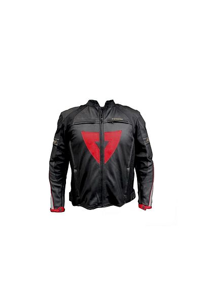 VENOM D1 Leather Jacket - Motorcycle Coat with Inner Lining and Protection(One Size Large Sports Coat)