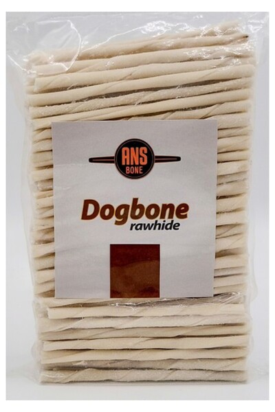 Ans Köpek Beyaz Burgu Çubuk Ödül ve Çiğneme Kemiği 160'LI
