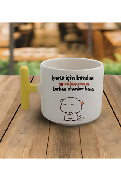 Tanem Tasarım Kimse İçin Kendimi Hırpalayamam Kurban Olsunlar Bana - T Kulp Kupa