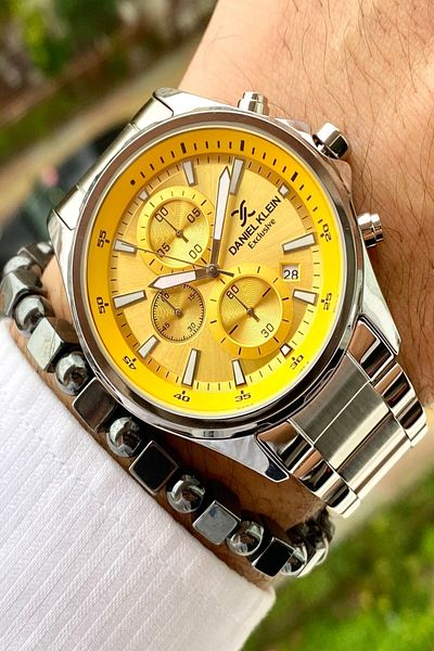 Daniel Klein New Season Stainless Steel Band Men Wristwatch 3 Atm Waterproof+wristband