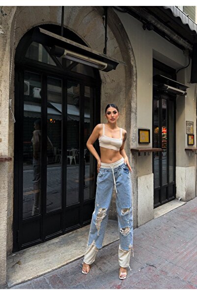 Özman Butik Lastik Belli Baggy Kot Pantalon