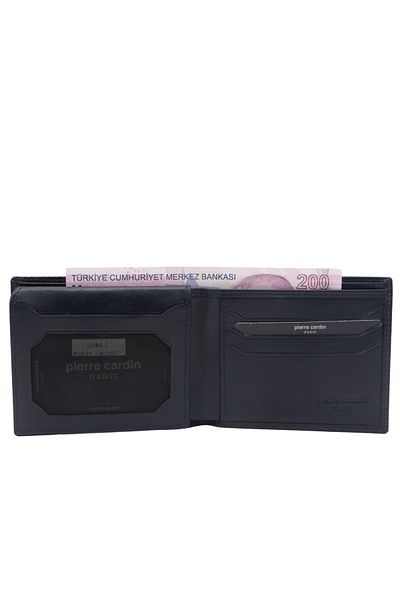Pierre Cardin Navy Blue Leather Men's Wallet 2044Il5X